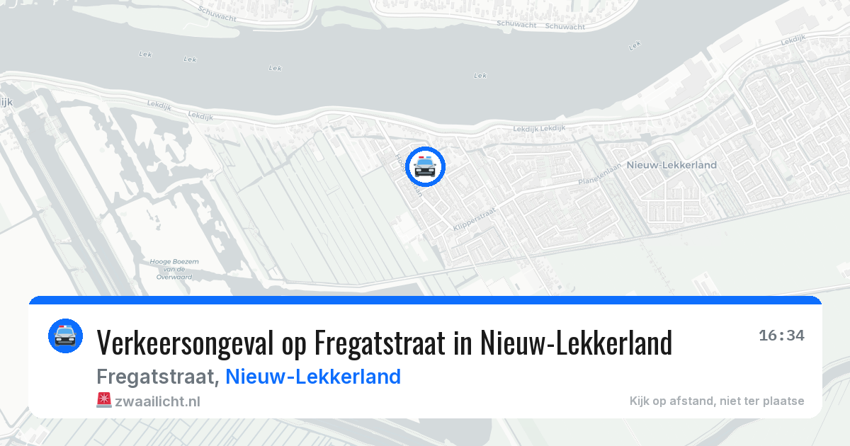 Verkeersongeval op Fregatstraat in Nieuw-Lekkerland — 9 feb 2026