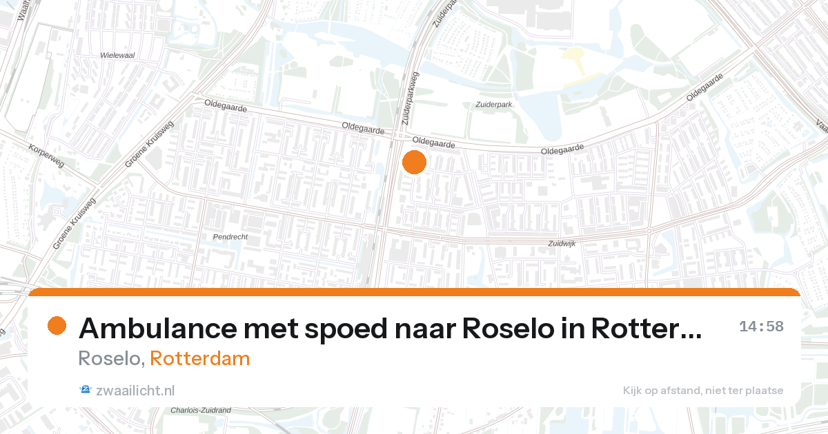 Ambulance met spoed naar Roselo in Rotterdam — 27 aug 2026