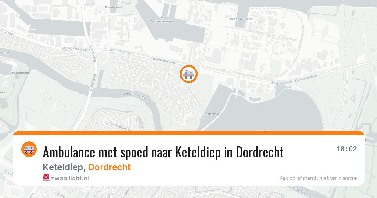 Ambulance met spoed naar Keteldiep in Dordrecht — 6 apr 2026