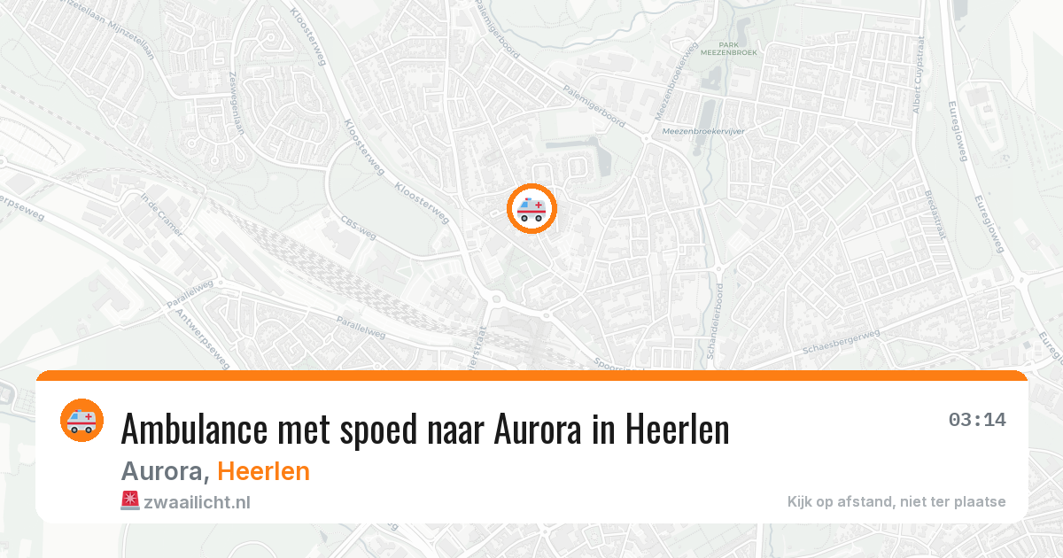 Ambulance met spoed naar Aurora in Heerlen — 5 mei 2026
