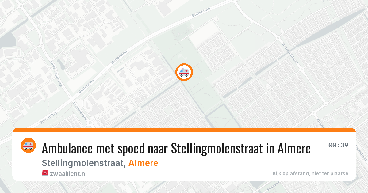 Ambulance met spoed naar Stellingmolenstraat in Almere — 5 jun 2026