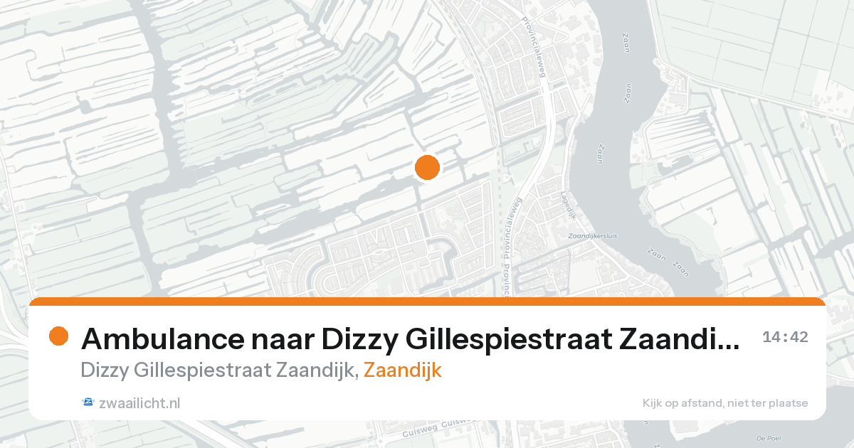 Ambulance naar Dizzy Gillespiestraat Zaandijk in Zaandijk — 18 aug 2026