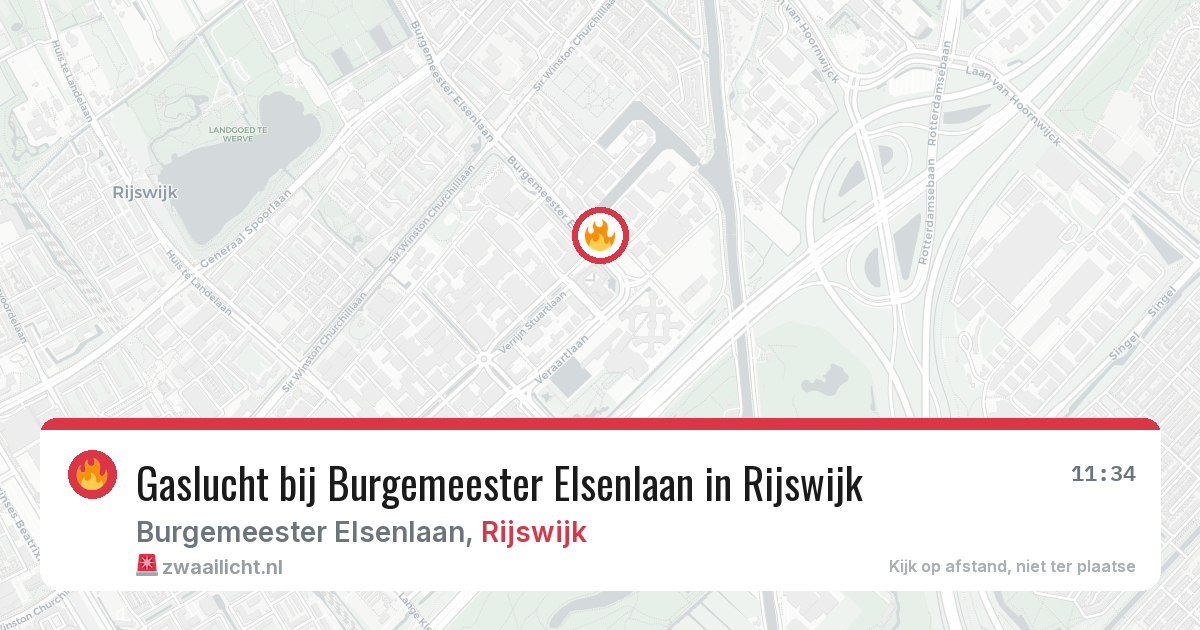 Gaslucht bij Burgemeester Elsenlaan in Rijswijk — 28 apr 2026