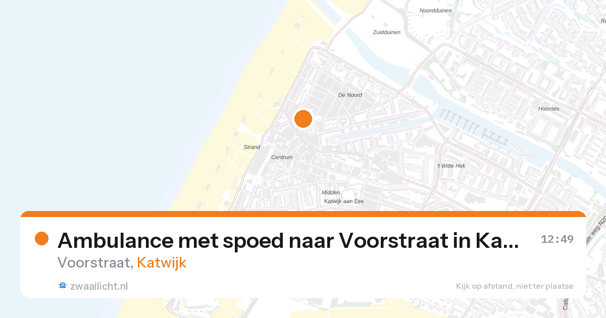 Ambulance met spoed naar Voorstraat in Katwijk — 24 mei 2026
