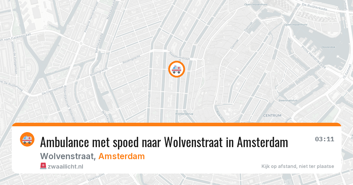 Ambulance met spoed naar Wolvenstraat in Amsterdam — 28 jun 2026