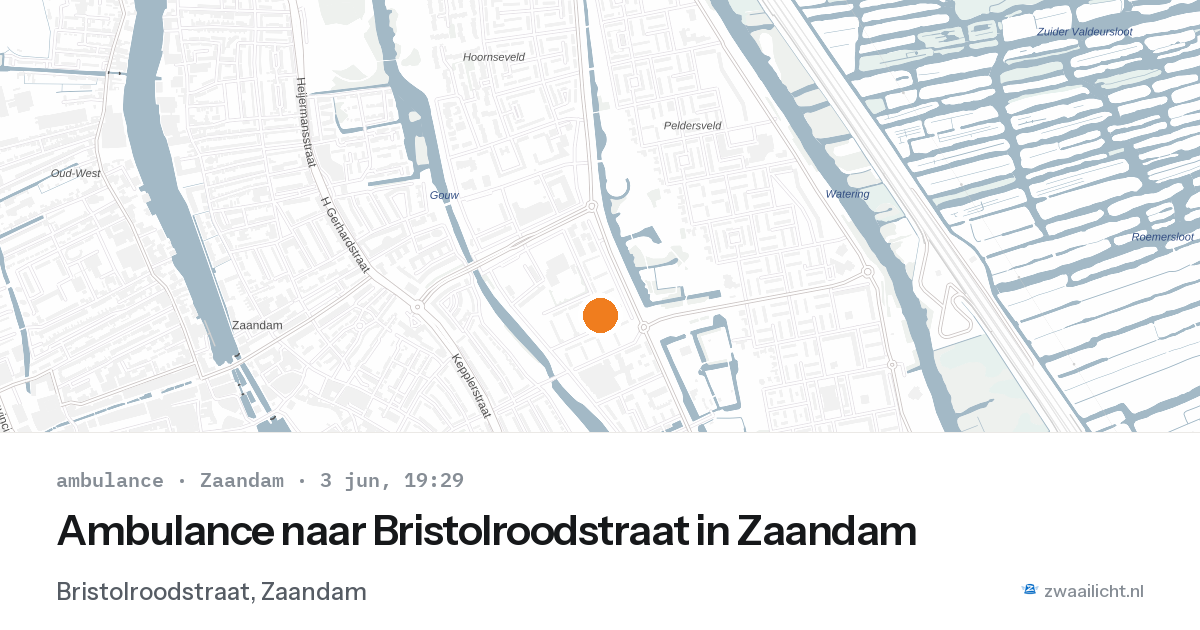 Ambulance naar Bristolroodstraat in Zaandam — 3 jun 2026