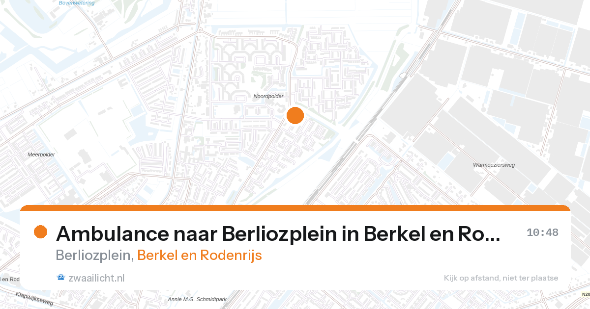 Ambulance naar Berliozplein in Berkel en Rodenrijs — 22 jun 2026