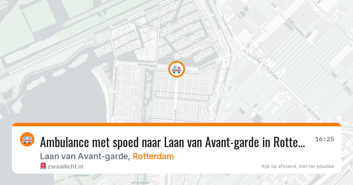 Ambulance met spoed naar Laan van Avant-garde in Rotterdam — 29 mei 2026