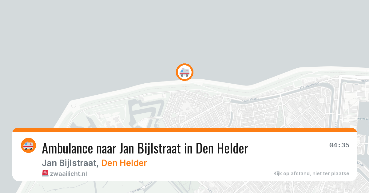 Ambulance naar Jan Bijlstraat in Den Helder — 2 aug 2026