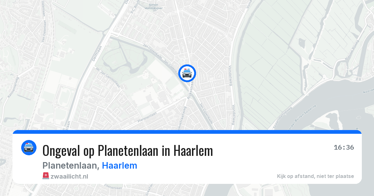 Ongeval op Planetenlaan in Haarlem — 4 jul 2026