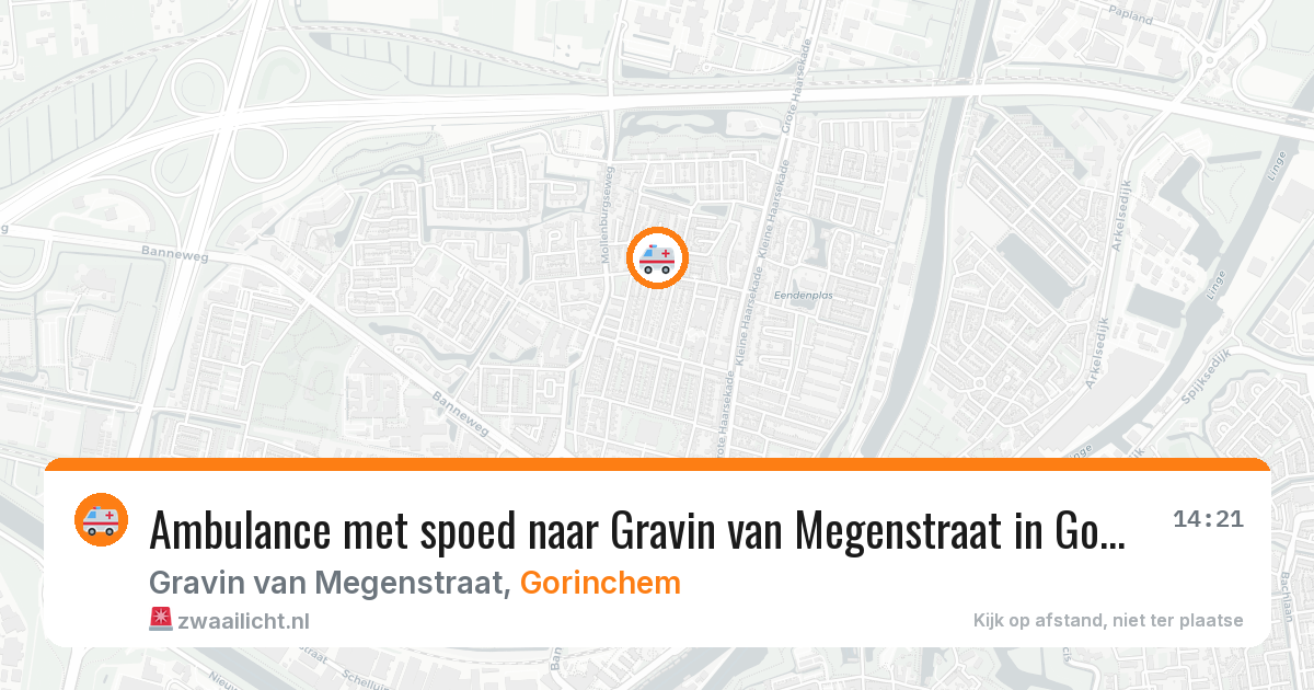 Ambulance met spoed naar Gravin van Megenstraat in Gorinchem — 14 apr 2026
