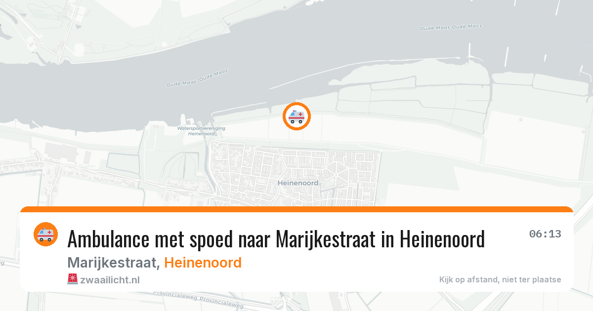 Ambulance met spoed naar Marijkestraat in Heinenoord — 26 apr 2026