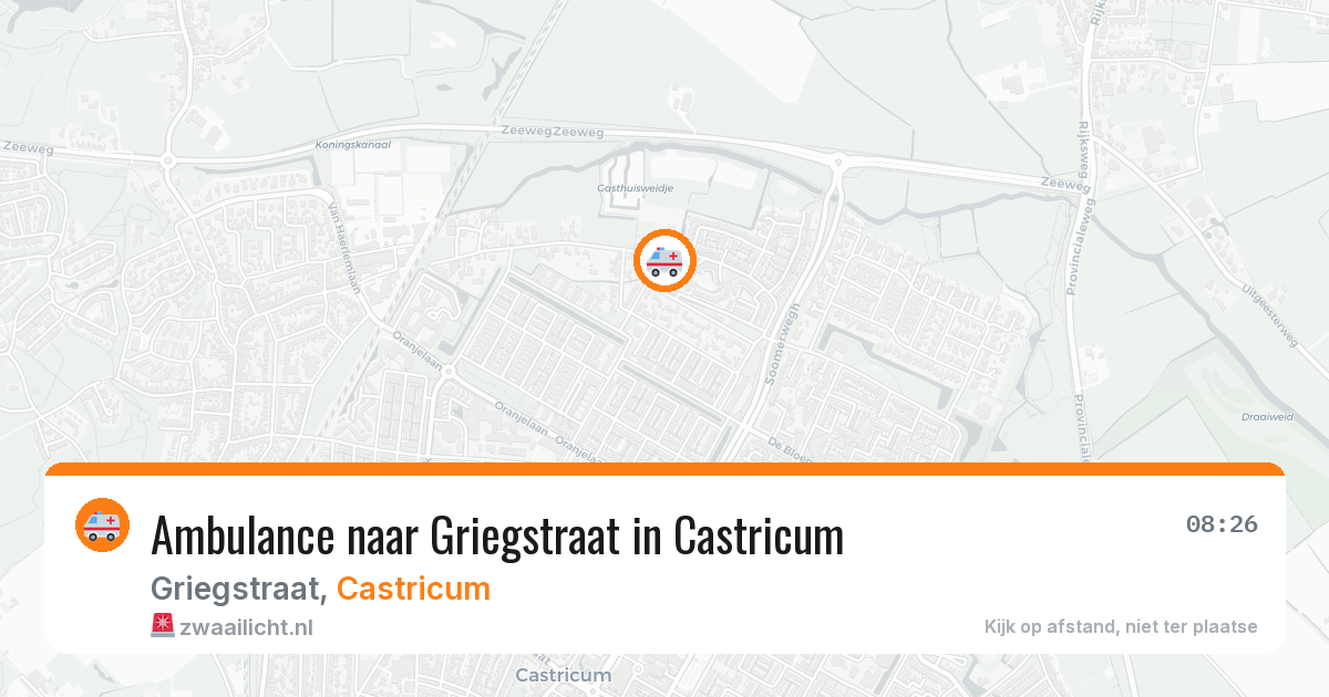 Ambulance naar Griegstraat in Castricum — 1 apr 2026
