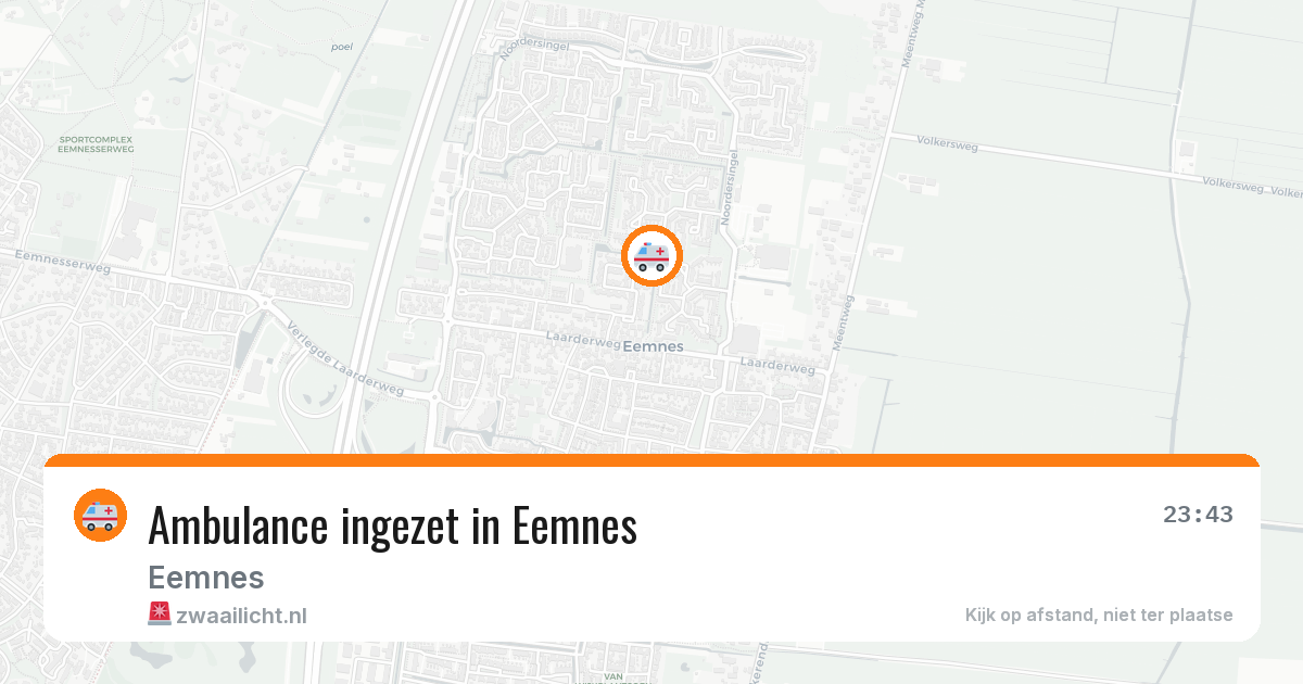 Ambulance ingezet in Eemnes — 25 jun 2026
