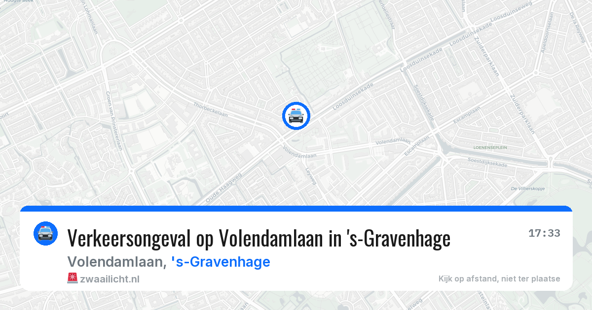 Verkeersongeval op Volendamlaan in 's-Gravenhage — 14 jul 2026
