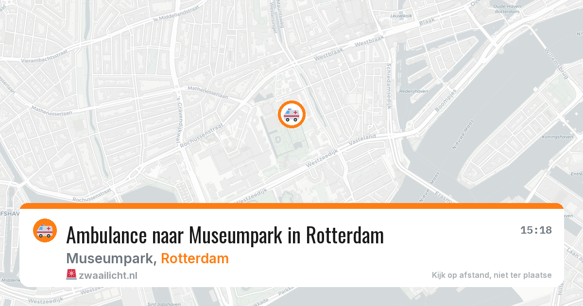 Ambulance naar Museumpark in Rotterdam — 11 mrt 2026