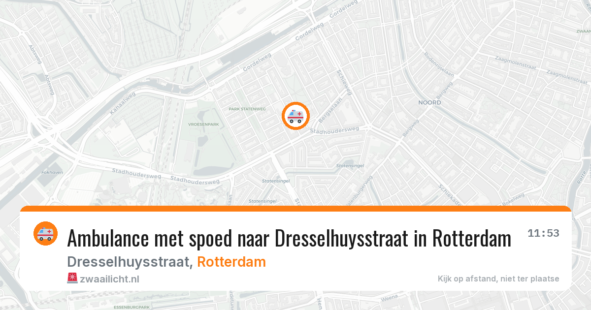 Ambulance met spoed naar Dresselhuysstraat in Rotterdam — 5 mrt 2026