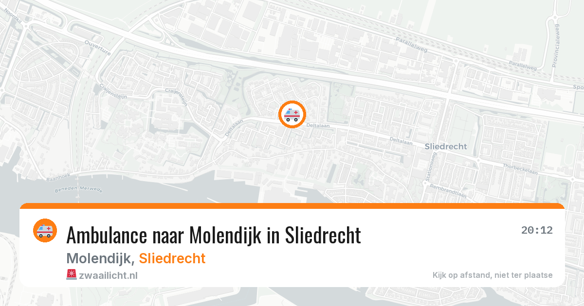 Ambulance naar Molendijk in Sliedrecht — 11 aug 2026