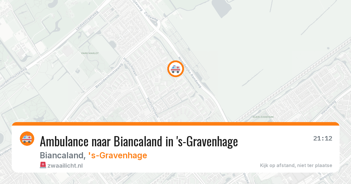 Ambulance naar Biancaland in 's-Gravenhage — 5 apr 2026