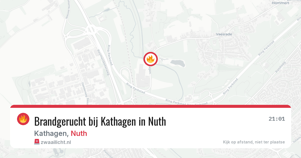 Brandgerucht bij Kathagen in Nuth — 12 aug 2026