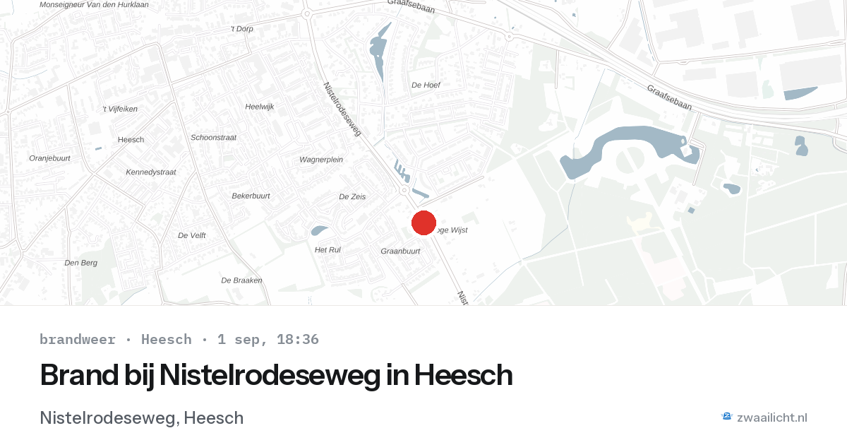 Brand bij Nistelrodeseweg in Heesch — 1 sep 2026