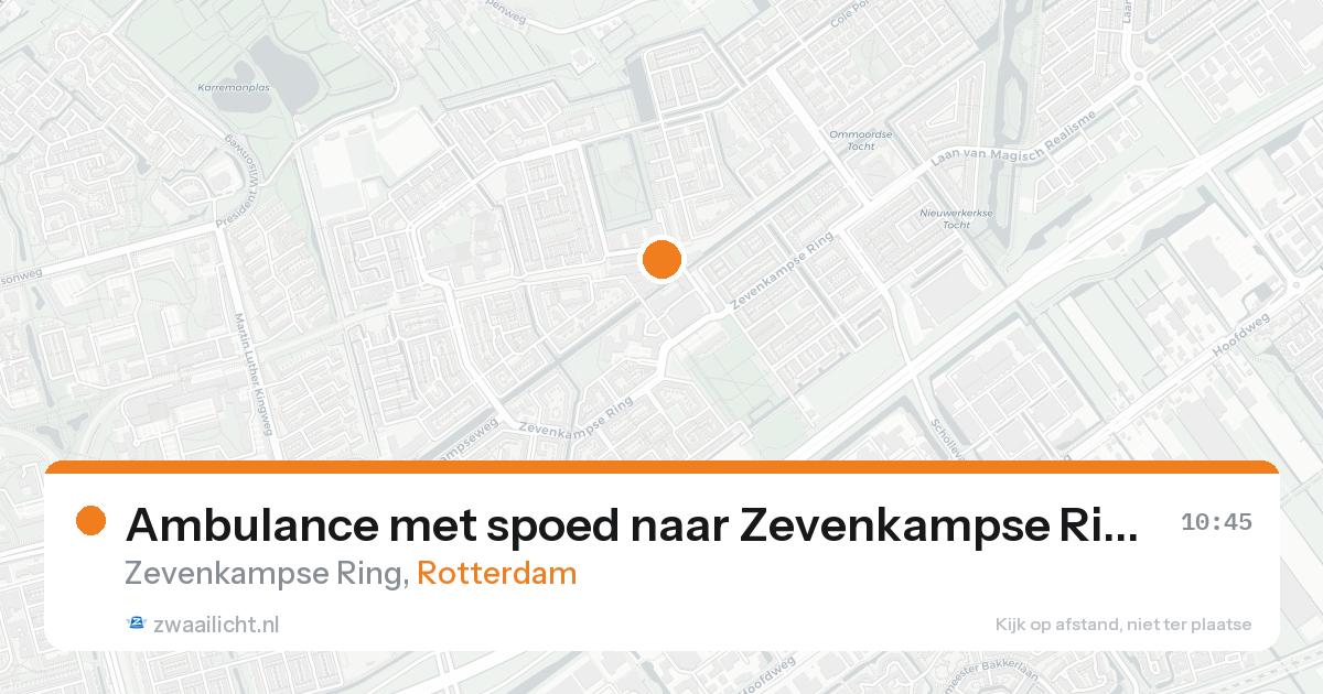 Ambulance met spoed naar Zevenkampse Ring in Rotterdam — 24 aug 2026
