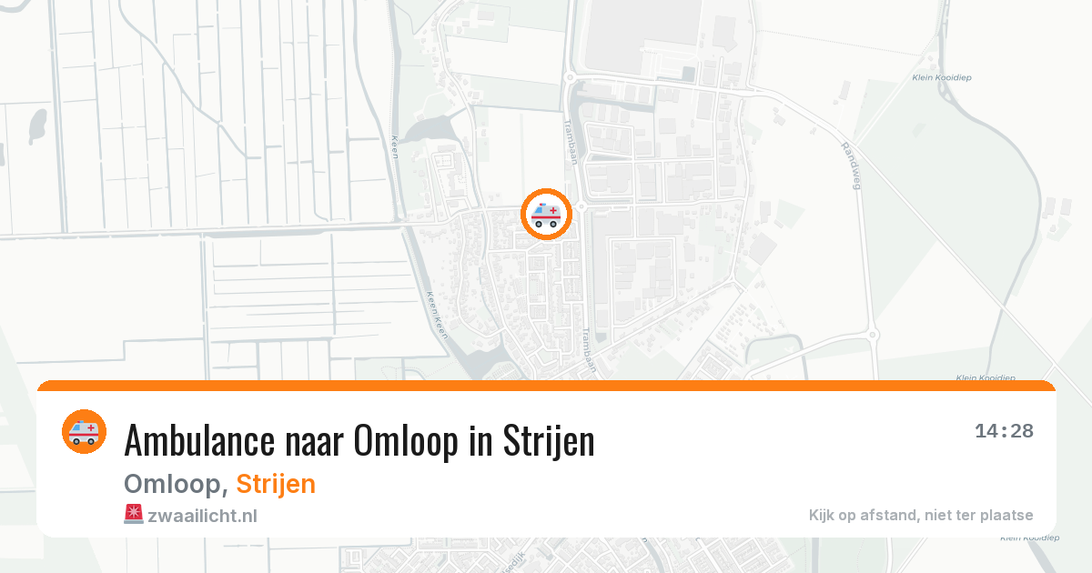 Ambulance naar Omloop in Strijen — 10 aug 2026