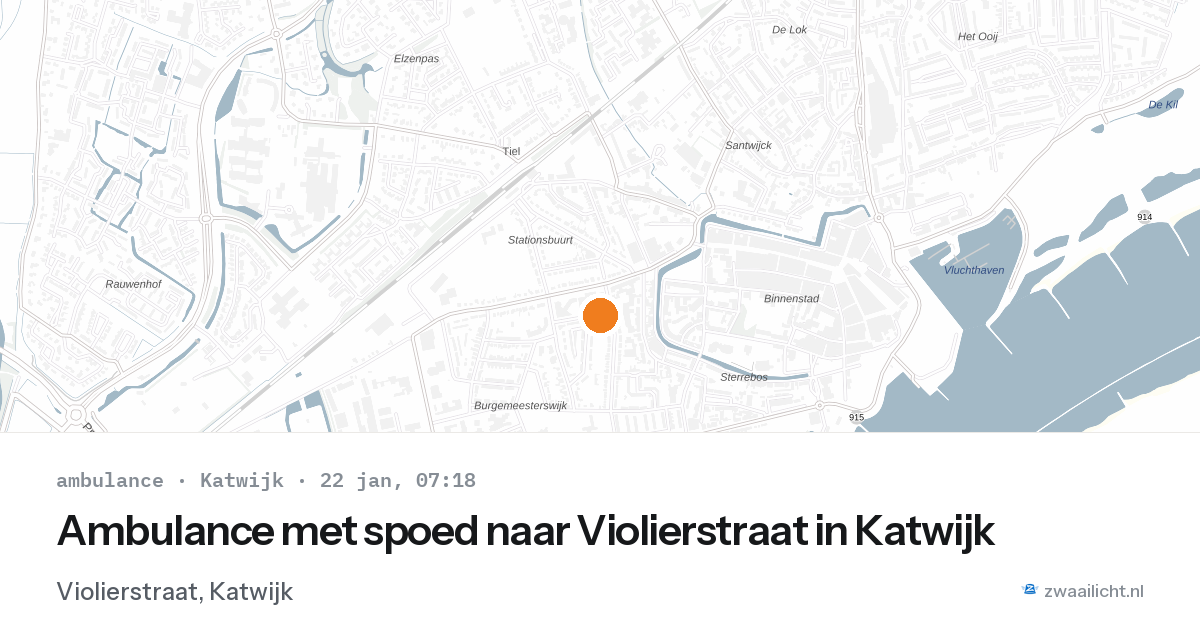 Ambulance met spoed naar Violierstraat in Katwijk — 22 jan 2026