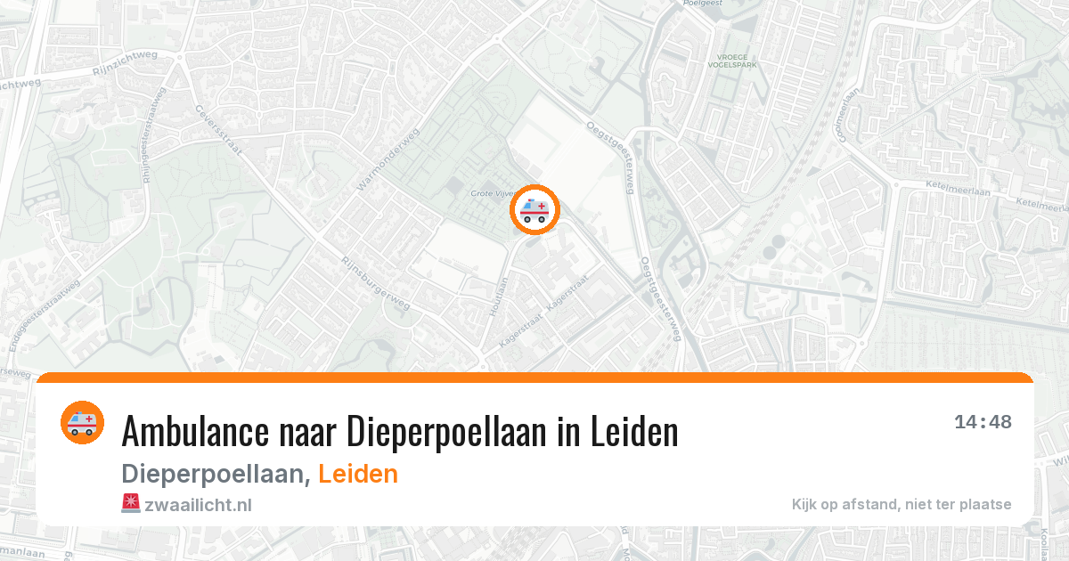 Ambulance naar Dieperpoellaan in Leiden — 13 aug 2026