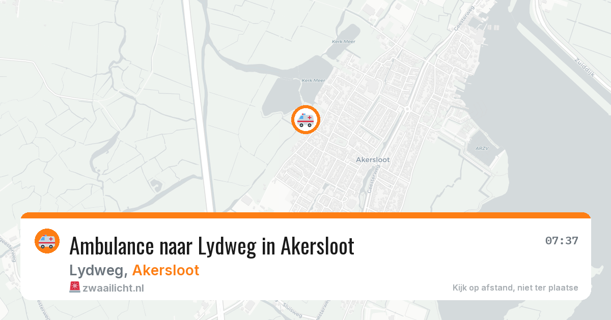 Ambulance naar Lydweg in Akersloot — 31 jul 2026