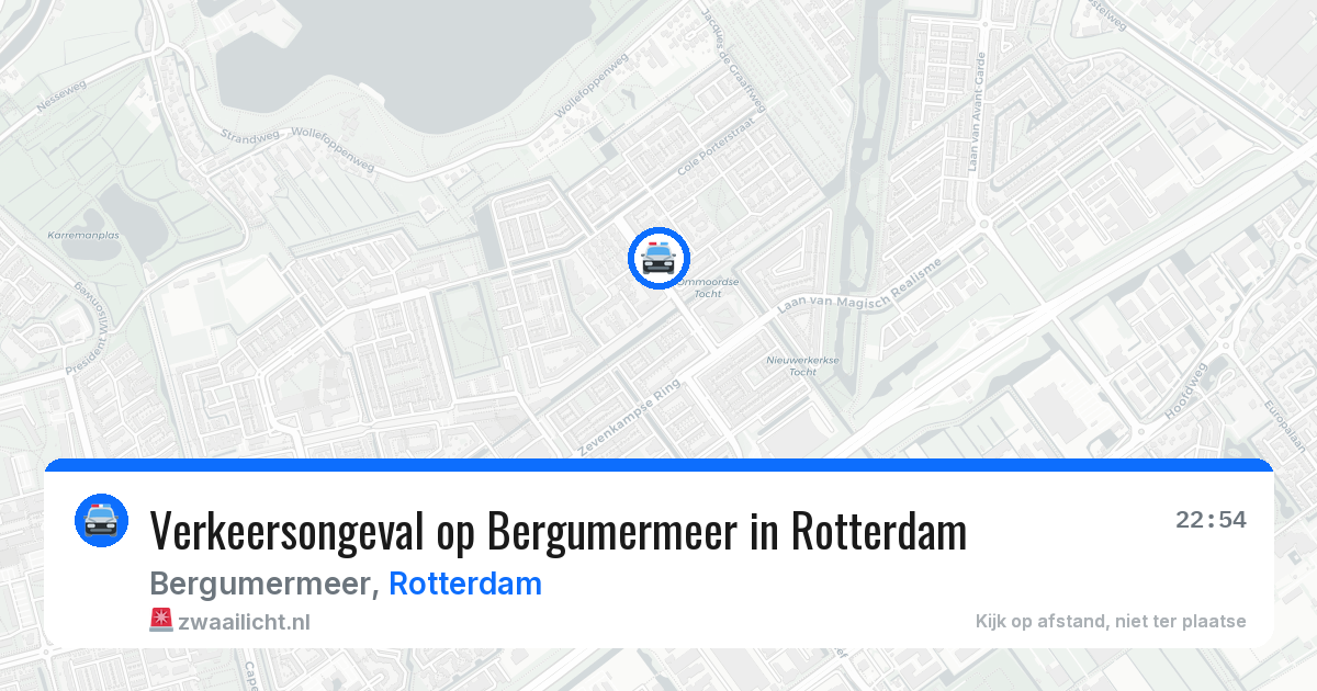 Verkeersongeval op Bergumermeer in Rotterdam — 28 jan 2026