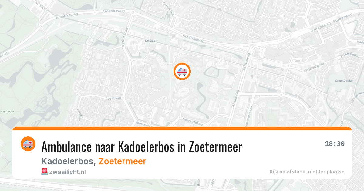 Ambulance naar Kadoelerbos in Zoetermeer — 9 aug 2026
