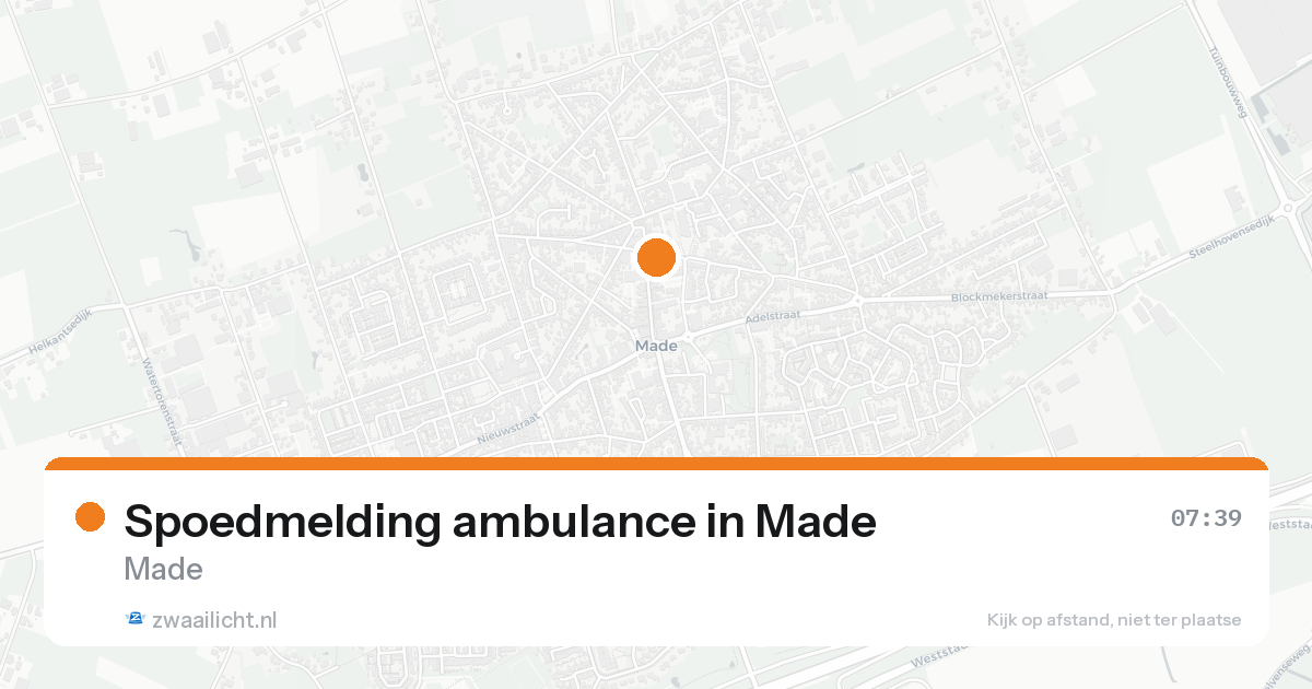 Spoedmelding ambulance in Made — 16 jun 2026