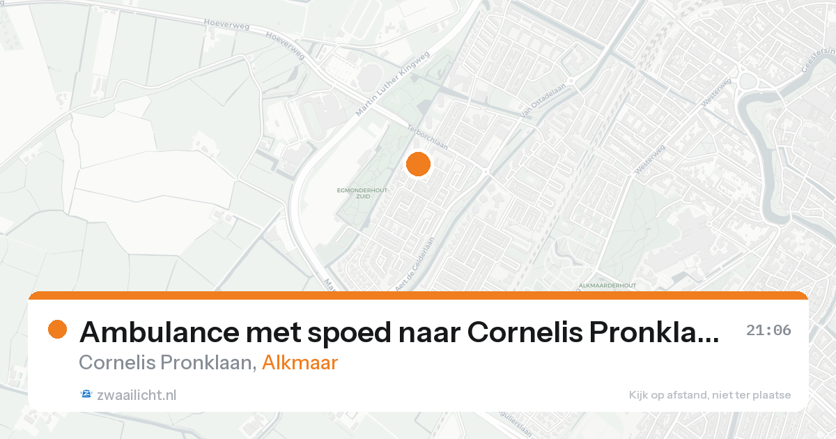 Ambulance met spoed naar Cornelis Pronklaan in Alkmaar — 16 aug 2026