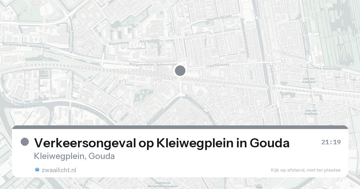 Verkeersongeval op Kleiwegplein in Gouda — 7 feb 2026