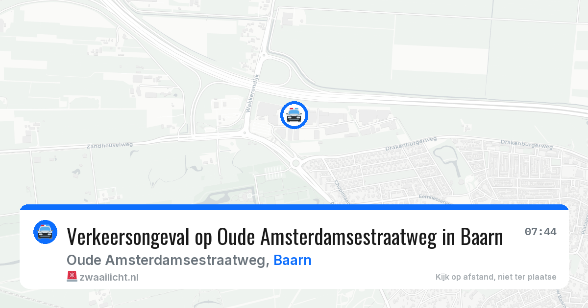 Verkeersongeval op Oude Amsterdamsestraatweg in Baarn — 24 jun 2026