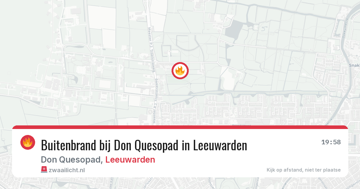 Buitenbrand bij Don Quesopad in Leeuwarden — 23 jun 2026