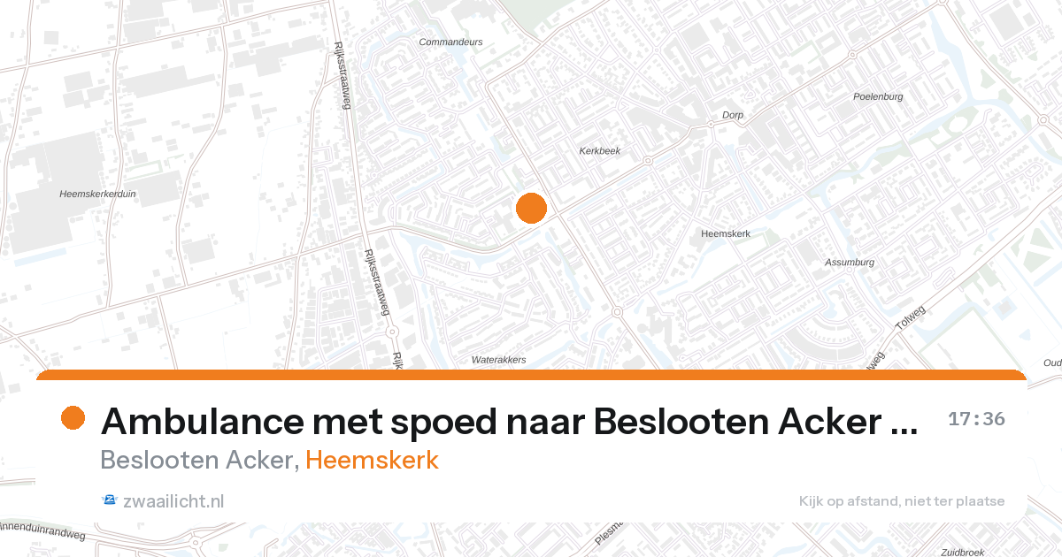 Ambulance met spoed naar Beslooten Acker in Heemskerk — 19 aug 2026