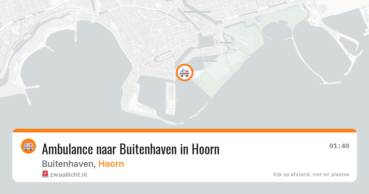 Ambulance naar Buitenhaven in Hoorn — 3 aug 2026