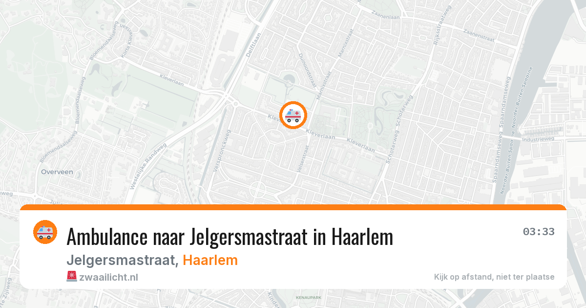 Ambulance naar Jelgersmastraat in Haarlem — 7 aug 2026