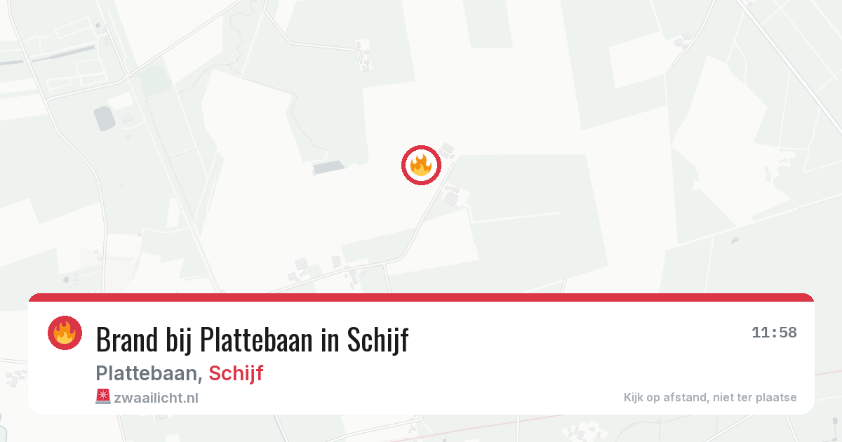 Brand bij Plattebaan in Schijf — 4 jul 2026
