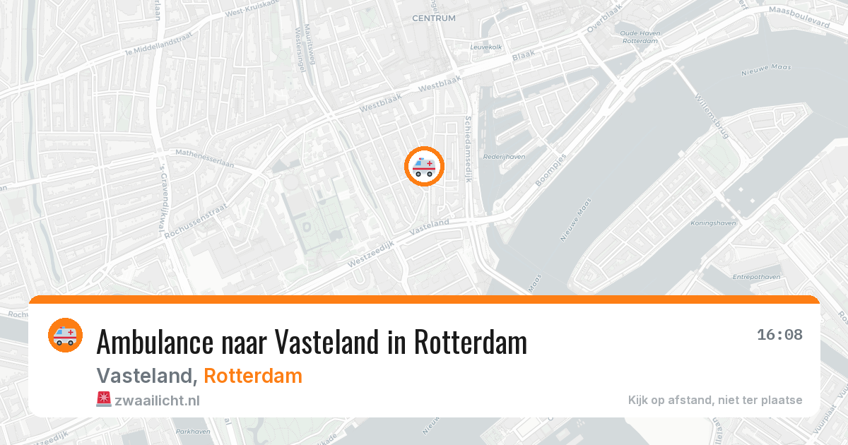 Ambulance naar Vasteland in Rotterdam — 23 mrt 2026