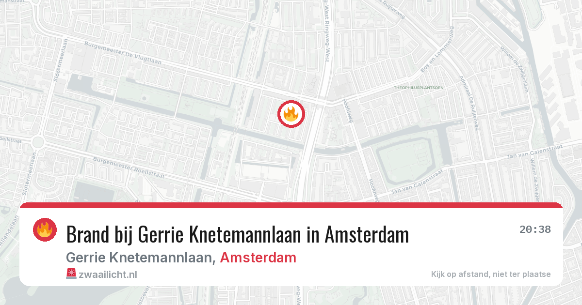 Brand bij Gerrie Knetemannlaan in Amsterdam — 17 mei 2026