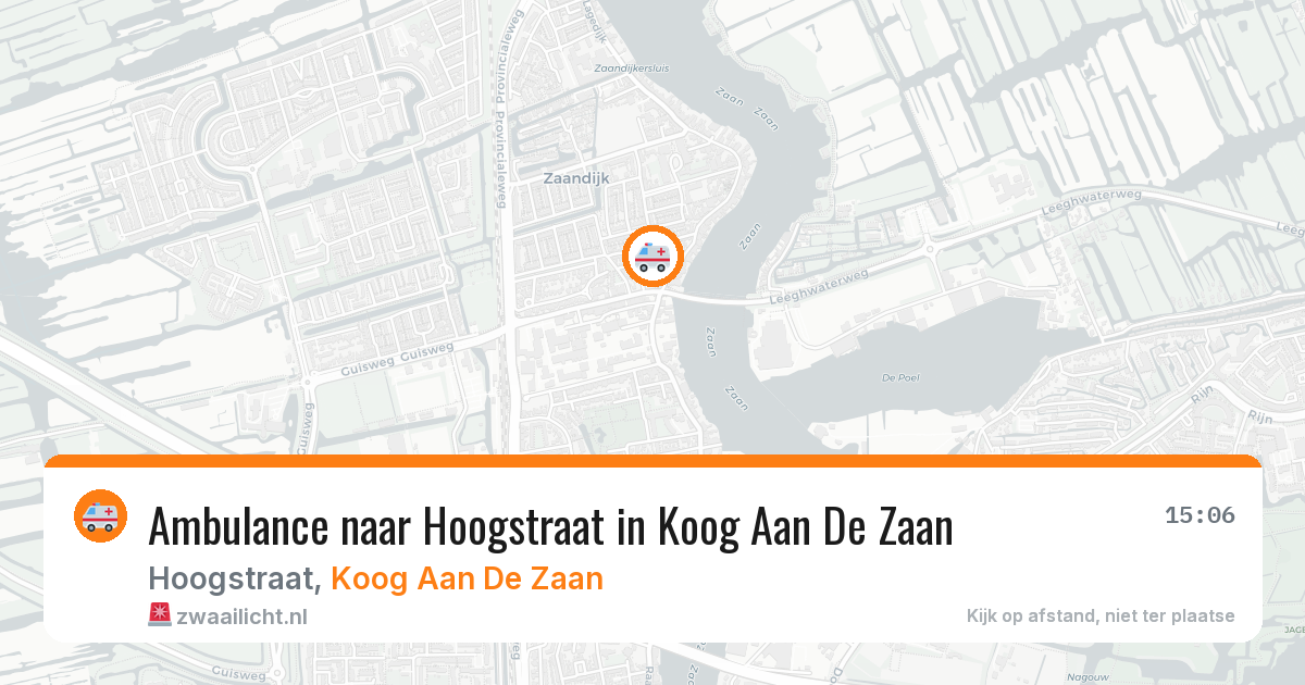 Ambulance naar Hoogstraat in Koog Aan De Zaan — 6 apr 2026