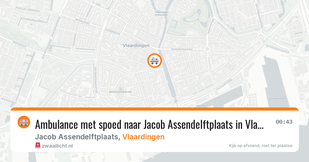 Ambulance met spoed naar Jacob Assendelftplaats in Vlaardingen — 21 mrt 2026