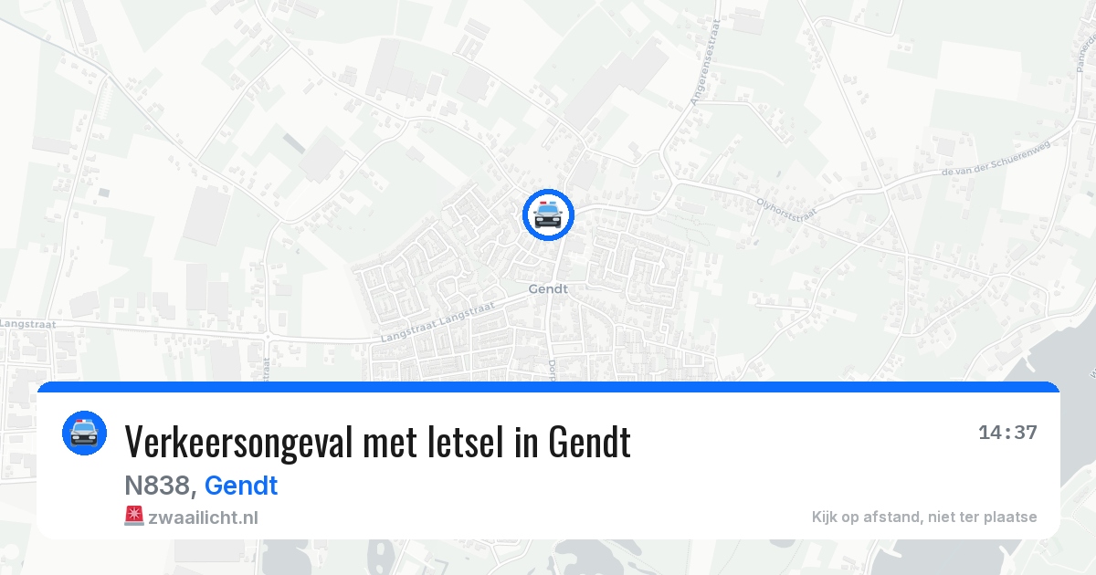 Verkeersongeval met letsel in Gendt — 13 jul 2026
