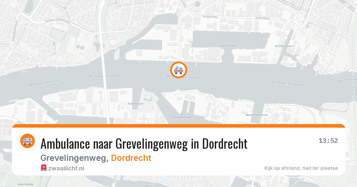 Ambulance naar Grevelingenweg in Dordrecht — 4 aug 2026