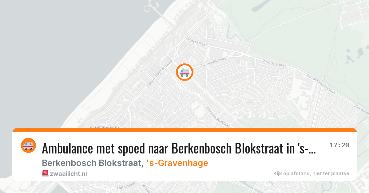 Ambulance met spoed naar Berkenbosch Blokstraat in 's-Gravenhage — 27 mrt 2026