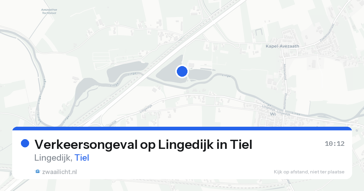 Verkeersongeval op Lingedijk in Tiel — 9 apr 2026