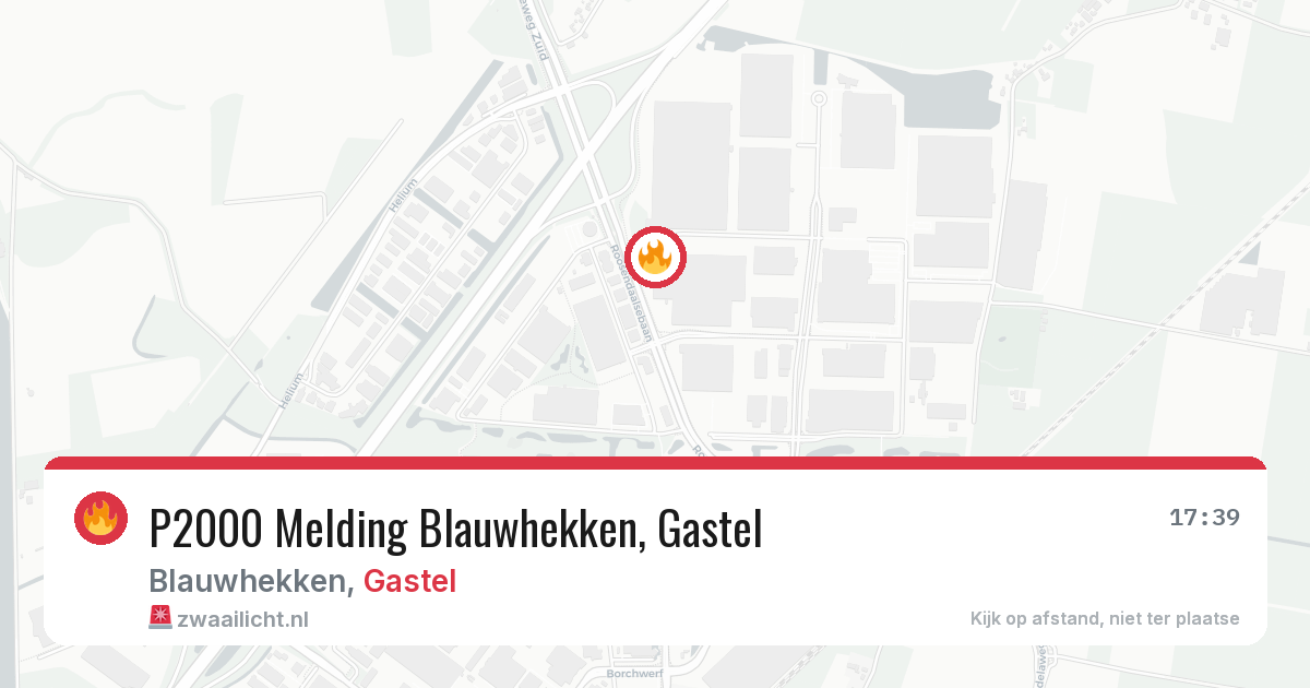 P2000 Melding Blauwhekken, Gastel — 2 feb 2026